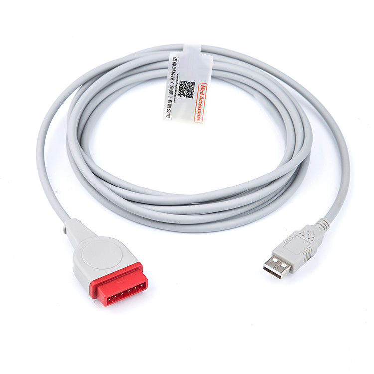 Серый TPU IBP кабель адаптера прочный совместимый для GE Marquette с USB