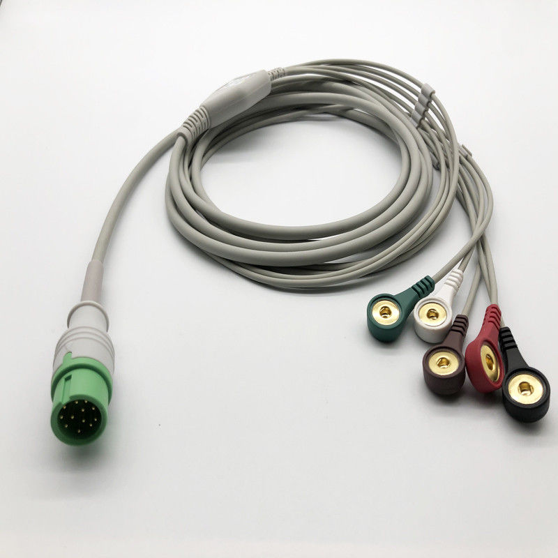 Comen 3 Lead 12 Pin ECG прямой соединительный кабель для STAR8000E STAR8000F STAR8000H