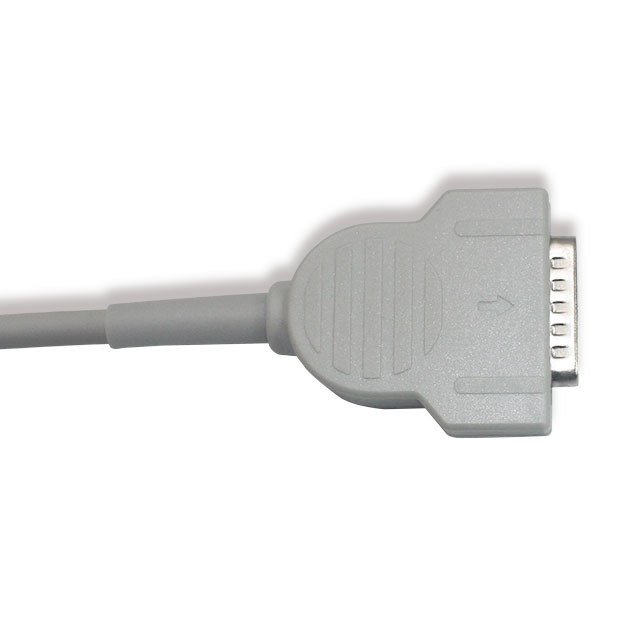 10 лидов 12 лидов Кабель ЭКГ 15 штифтов Серое Цветовое Многофункциональное