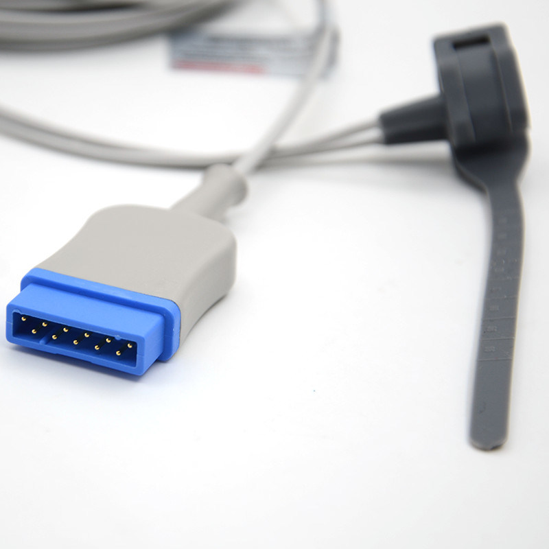 GE 11 штифтов для взрослых пальцев TPU серый Spo2 сенсорный кабель Single Pack для всех типов пациентов