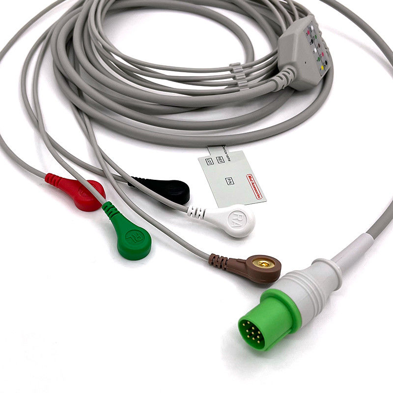 GE Helige 10 Pin ECG 5lead ECG Med Аксессуары Медицинский ЭКГ Монитор Кабель многоцелевой 0.9m Размер