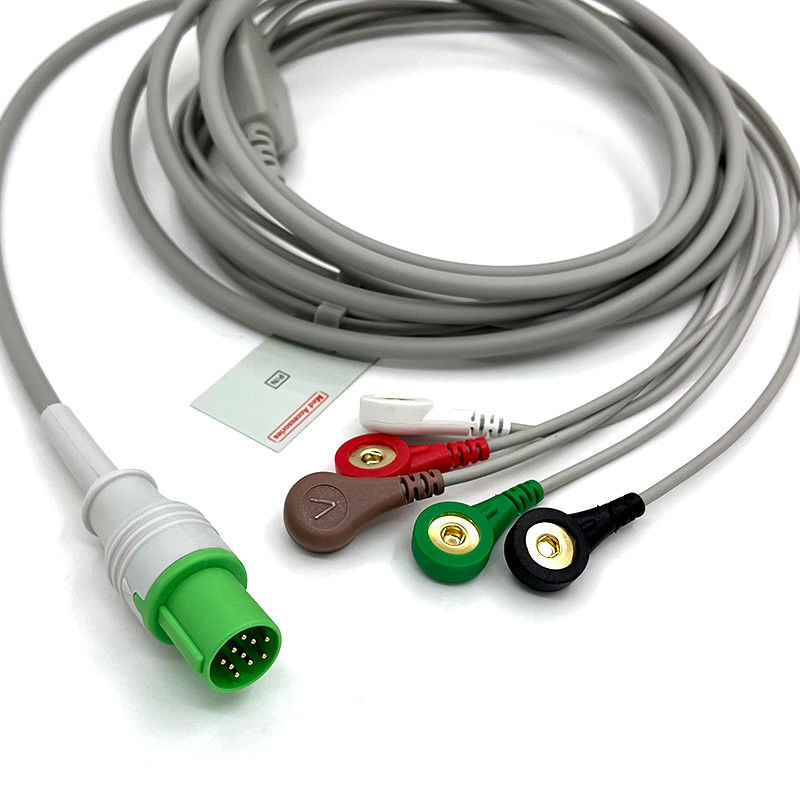 GE Helige 10 Pin ECG 5lead ECG Med Аксессуары Медицинский ЭКГ Монитор Кабель многоцелевой 0.9m Размер