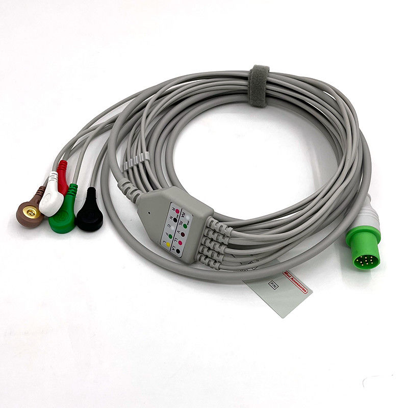 GE Helige 10 Pin ECG 5lead ECG Med Аксессуары Медицинский ЭКГ Монитор Кабель многоцелевой 0.9m Размер