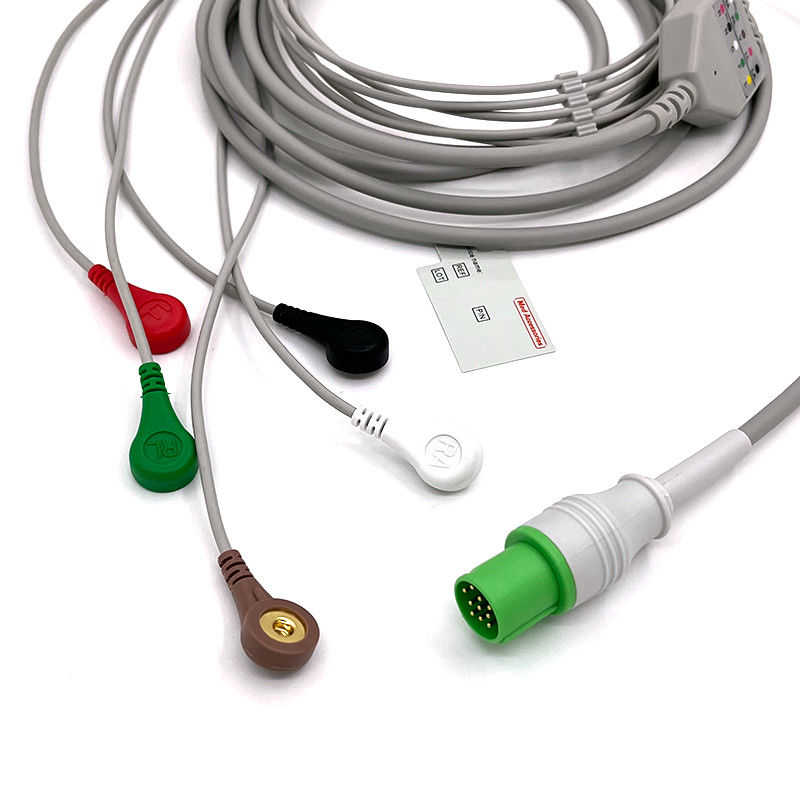 GE Helige 10 Pin ECG 5lead ECG Med Аксессуары Медицинский ЭКГ Монитор Кабель многоцелевой 0.9m Размер