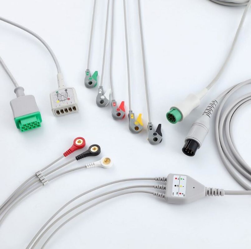 GE Helige 10 Pin ECG Мониторный кабель для медицинских принадлежностей 0.9m Размер