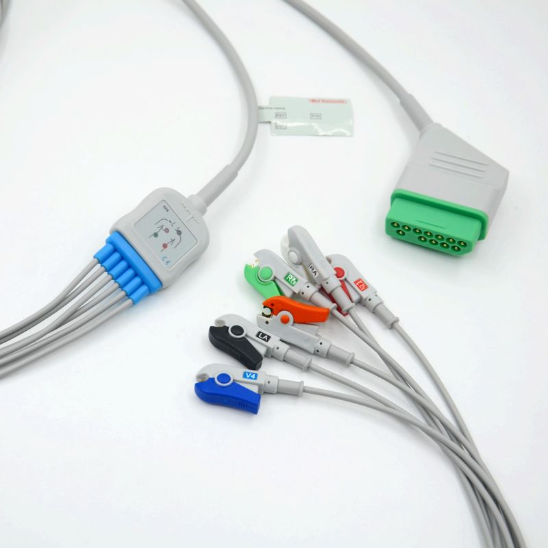 Совместимый Nihon Kohden 12 Pin 6 Leads ЭКГ монитор кабель для медицинских принадлежностей