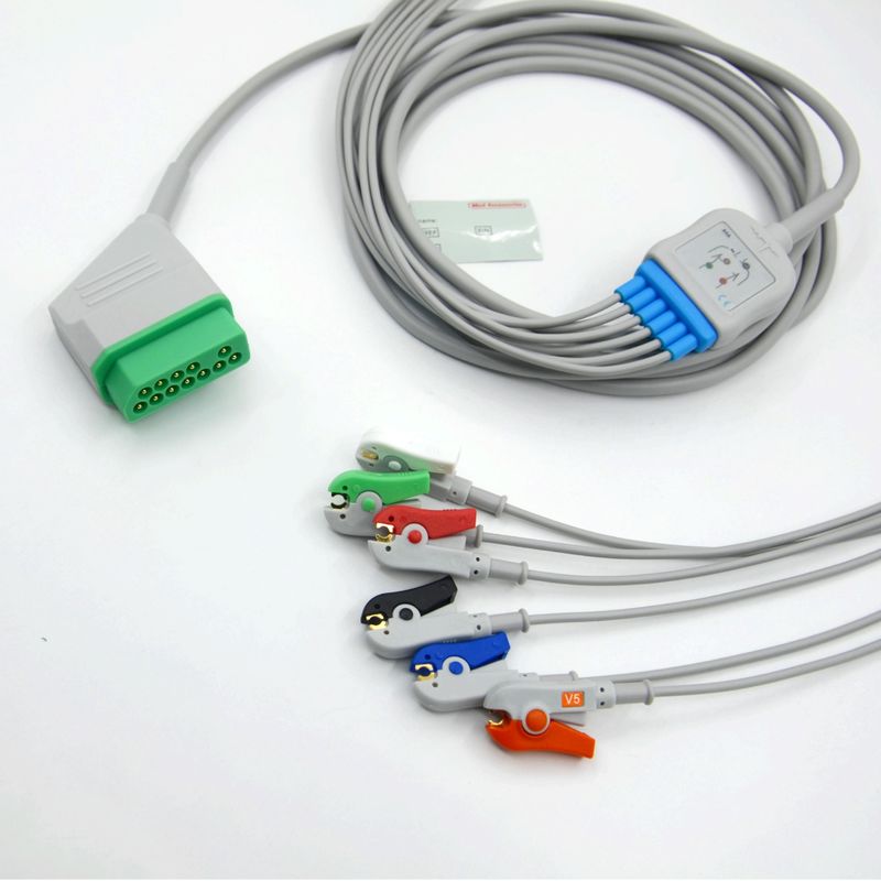 Совместимый Nihon Kohden 12 Pin 6 Leads ЭКГ монитор кабель для медицинских принадлежностей