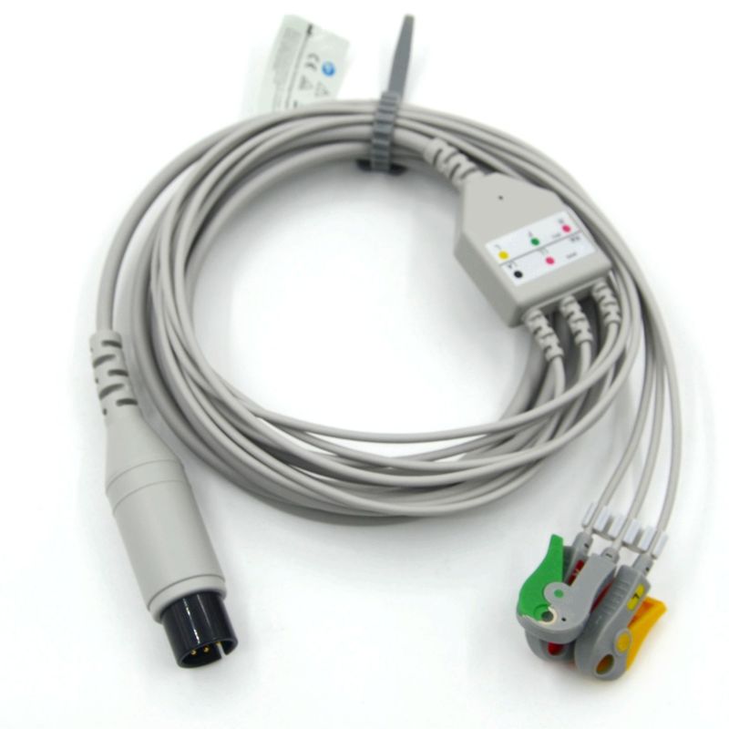 Совместимая AAMI Совместимая 3 свинцовая ECG кабель IEC Grabber для медицинских принадлежностей