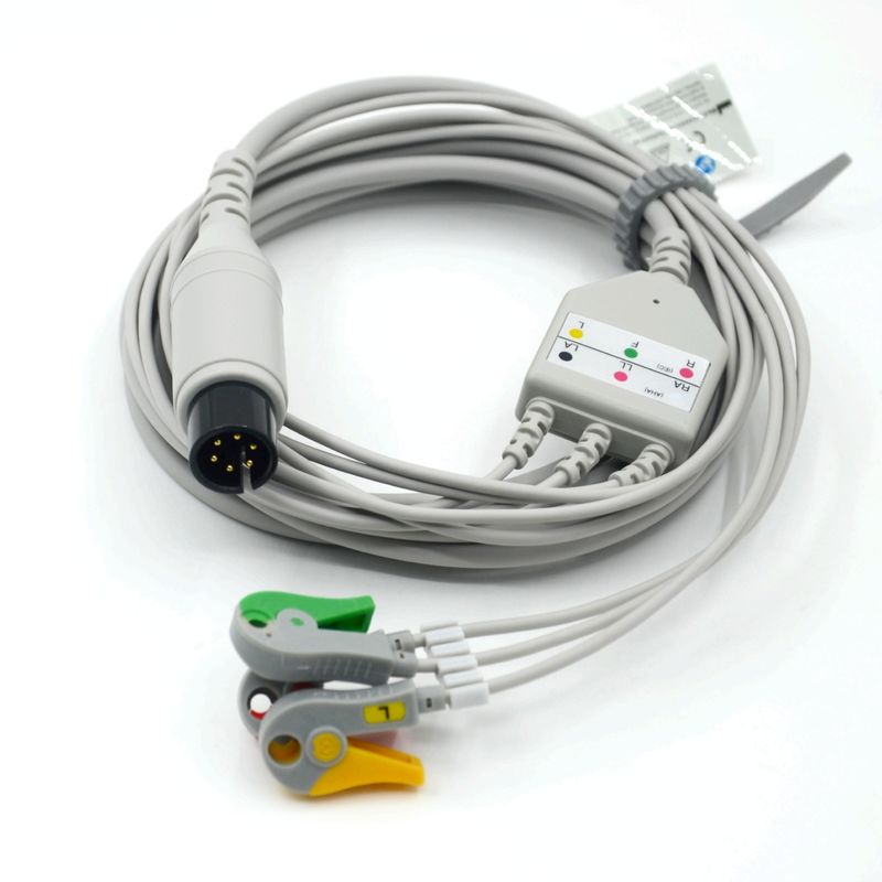 Совместимая AAMI Совместимая 3 свинцовая ECG кабель IEC Grabber для медицинских принадлежностей