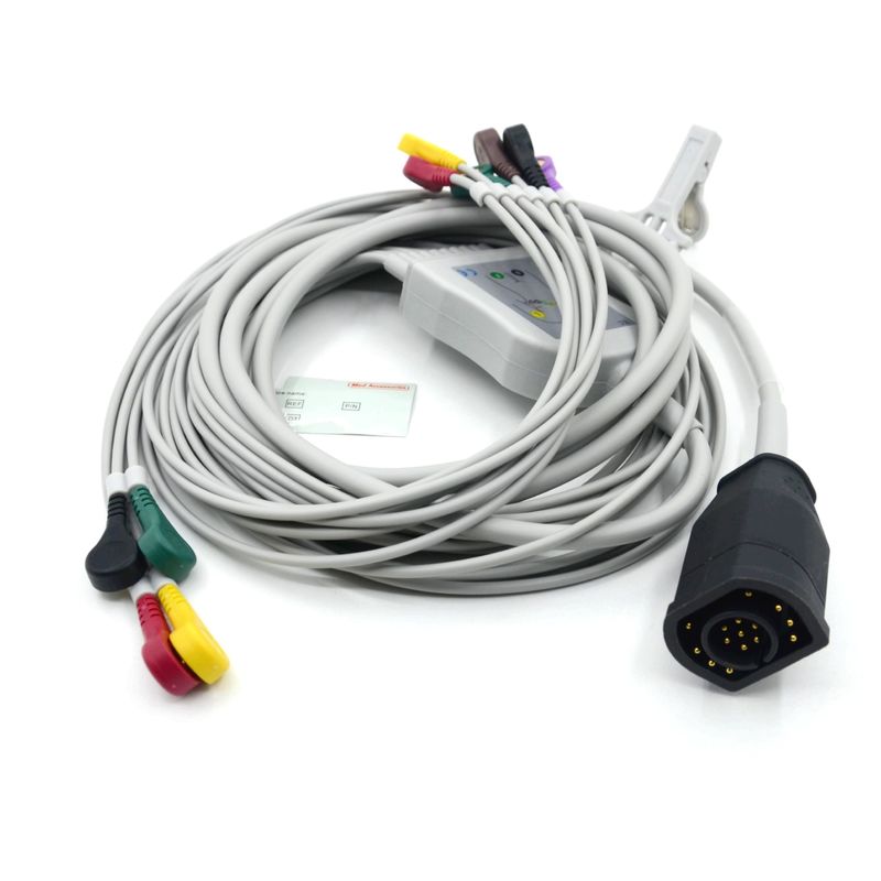Совместимый Zoll 10 Leads Snap Type IEC Standard EKG кабель и провода