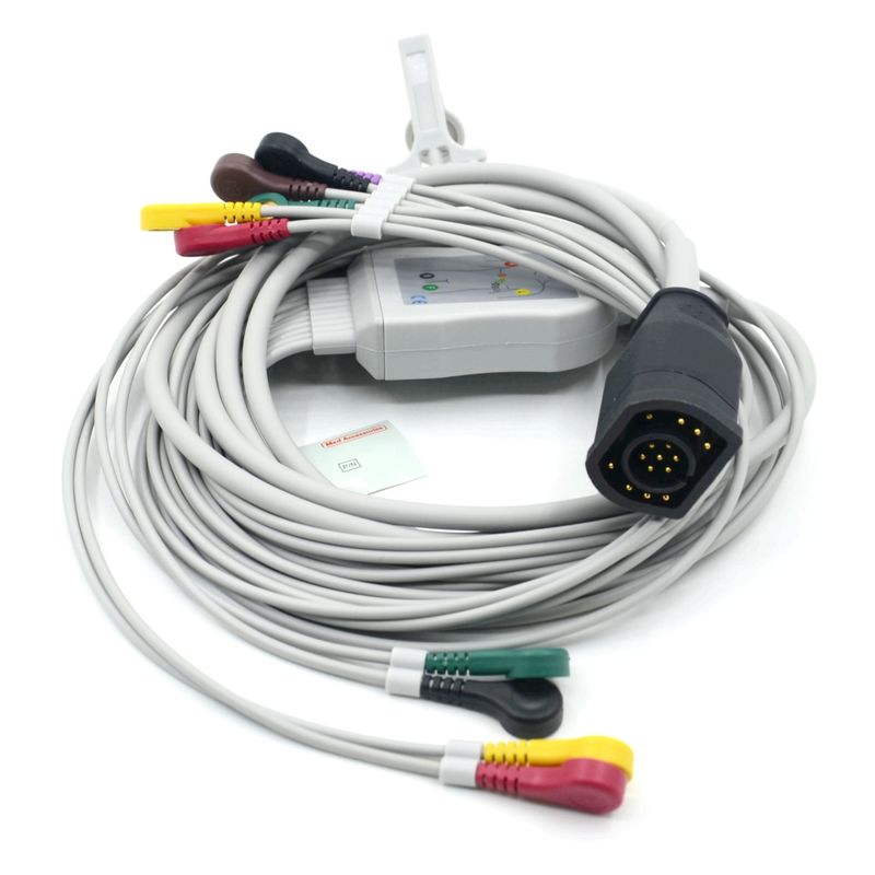 Совместимый Zoll 10 Leads Snap Type IEC Standard EKG кабель и провода