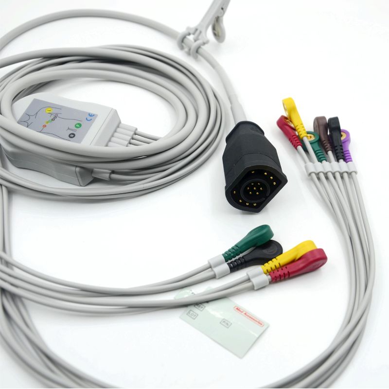 Совместимый Zoll 10 Leads Snap Type IEC Standard EKG кабель и провода