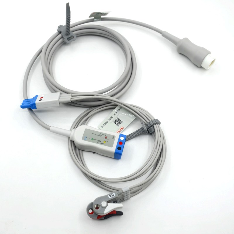 Совместимые Philips 3-волоконные кабели Ecg с проводами с захватчиком AHA цвет CE&ISO13485