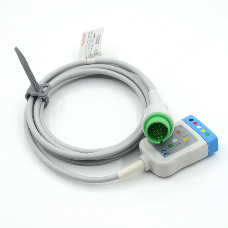 Medical Monitor Accessory Compatible Spacelabs ECG Trunk Cable 5 Lead IEC EKG Cable